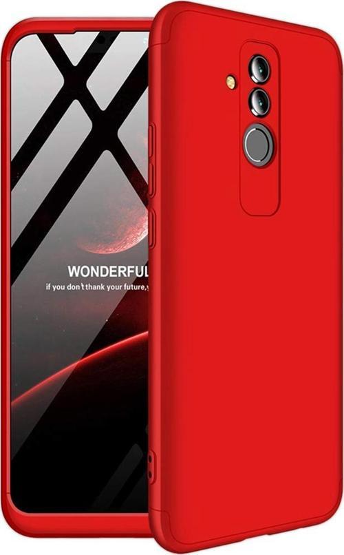 Huawei Mate 20 Lite Kılıf Double Dip 360 Protective Kırmızı
