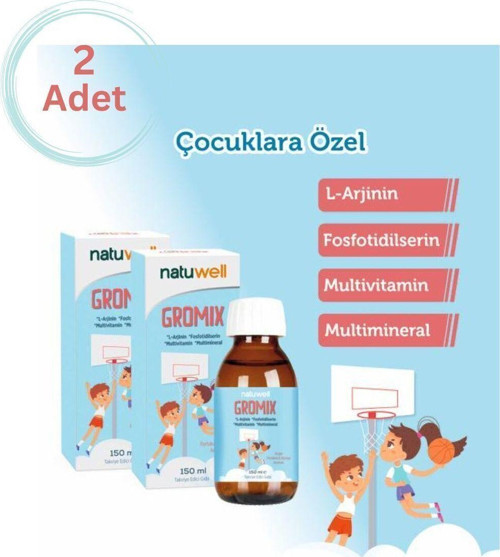 Gromix L-arjinin Fosfotidilserin Multivitamin Şurup 150ml 2 li Paket