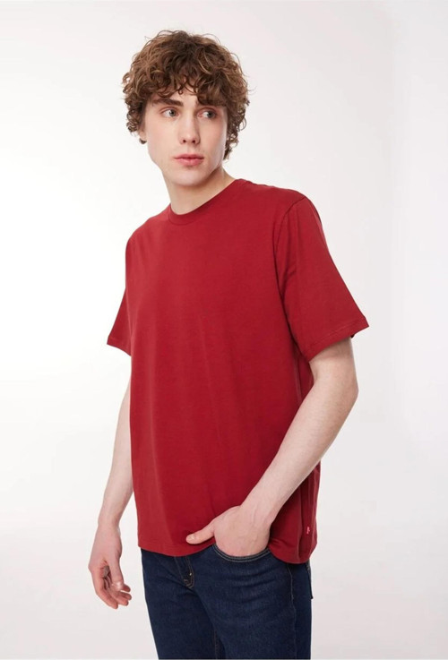 Pamuklu Relaxed Fit Bisiklet Yaka T Shirt Erkek T SHİRT A9437