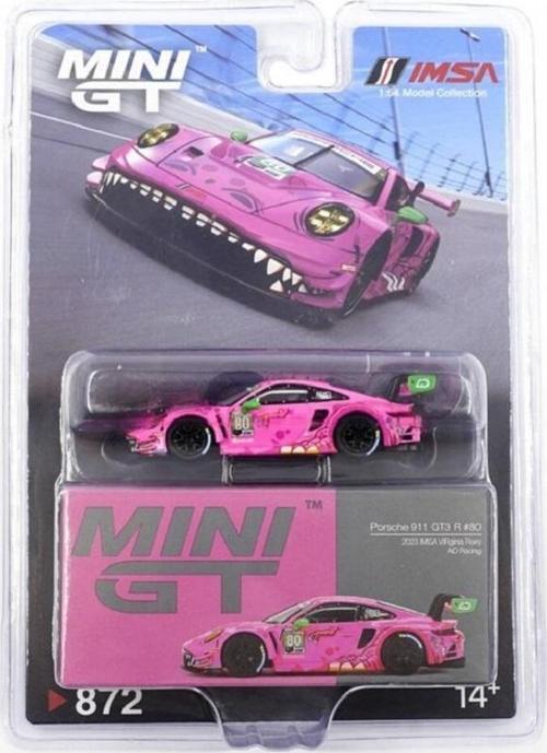 1/64 Porsche 911 GT3 R AO Racing 2023 IMSA VIRginia Roxy Blister Paket