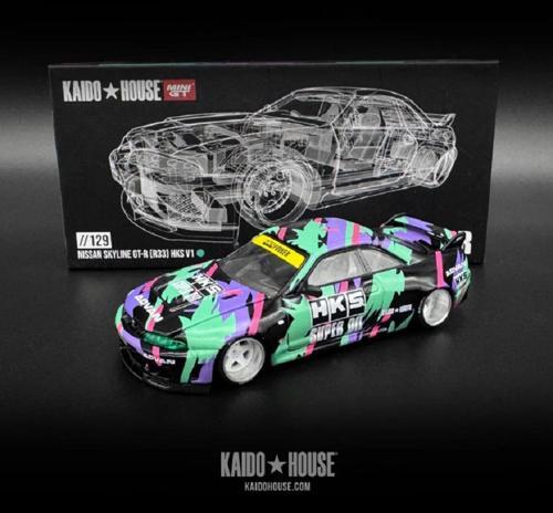 House Mini GT 1/64 Nissan Skyline GT-R (R33) HKS V1 129