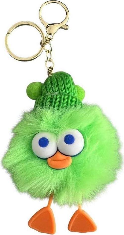 Peluş Ördek Anahtarlık ve Çanta Aksesuarı - Yeşil