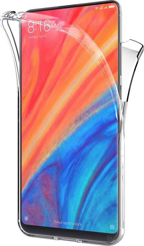 Xiaomi Mi Mix 2S Kılıf 6 tarafı tam full koruma 360 Clear Soft Şeffaf