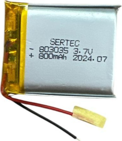 803035 3.7V 800 MAh Li-Polymer Pil (Devreli/1.5A)