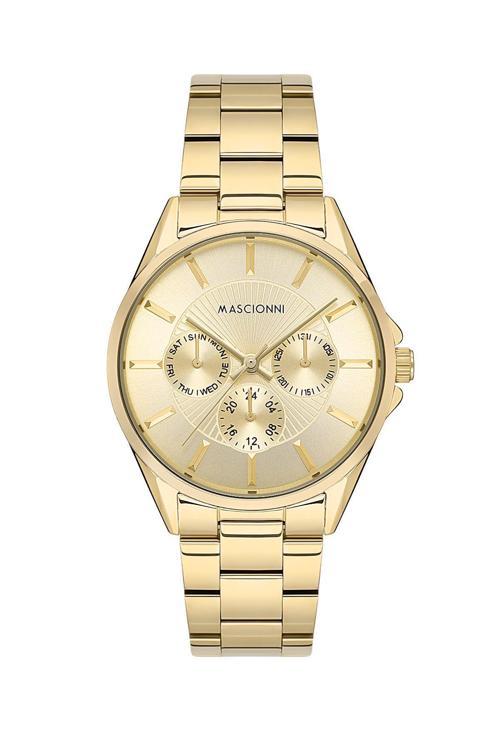M.1.1225d.03 Altın Renk Kadın Kol Saati -MA122