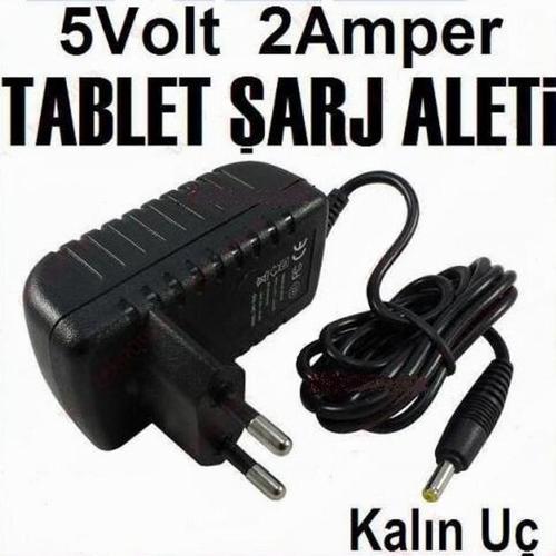 Tablet Pc Şarj Adaptörü 5 V 2 Amper Kalın Uç