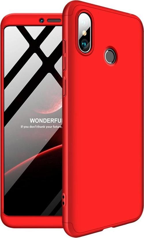 Xiaomi Redmi Note 5 Kılıf Double Dip 360 Protective Kırmızı