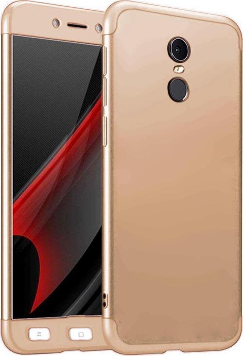 Xiaomi Redmi Note 4X Kılıf Double Dip 360 Protective Gold