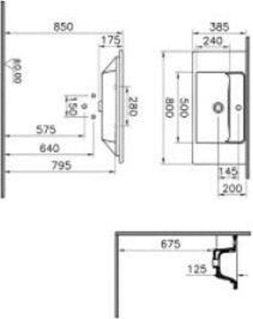 Integra Etajerli lavabo 7036B003-0001 Dikdörtgen - kompakt - 80x39 cm - tek armatür delikli - su taşma delikli - b