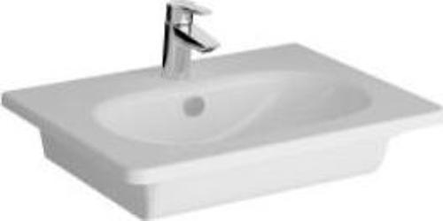 Zentrum Etajerli lavabo 7791B003-0001 Dikdörtgen - 60x46 cm - tek armatür delikli - su taşma delikli - beyaz