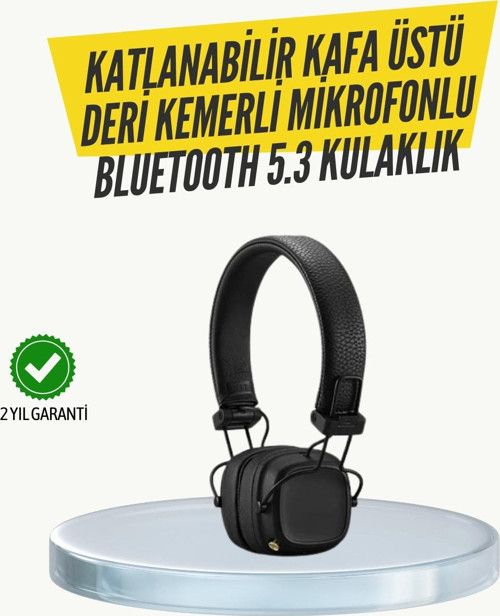 Ergonomik Konforlu Kablosuz Kulak Üstü Bluetooth Kulaklık