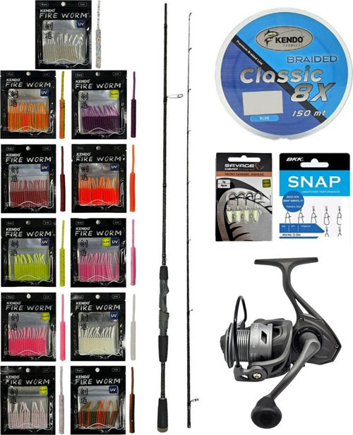 YekOutdoor FireWorm LRF Seti Okuma Epixor LRF Ultra Light Game Spin 213cm 1-8gr 2 Parça Olta Kamışı&Kendo Azzurro 2000 O