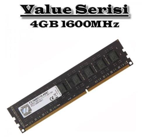 GSKILL Value DDR3-1600Mhz CL11 4GB DIMM (512x8)