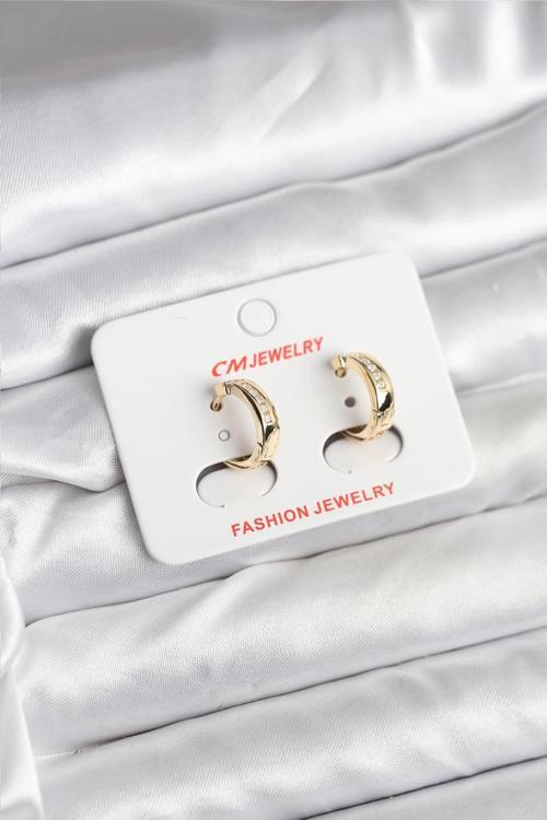 14K Gold Renk Kaplama CM Kadın Küpe