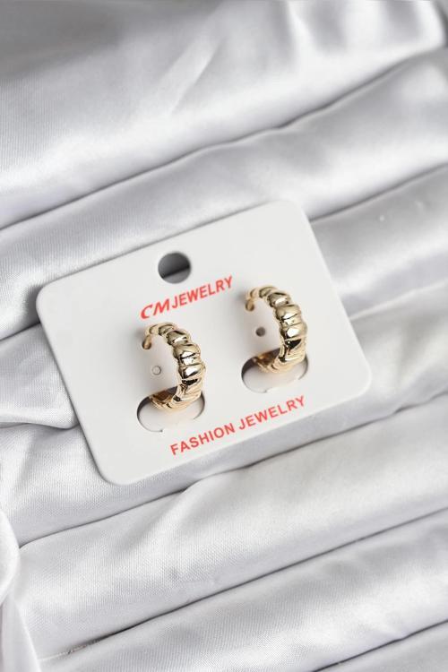 14K Gold Renk Kaplama CM Kadın Küpe