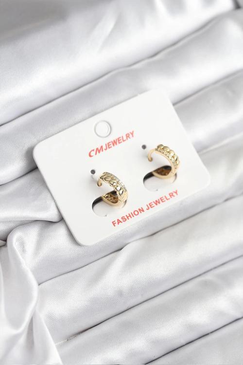 14K Gold Renk Kaplama CM Kadın Küpe