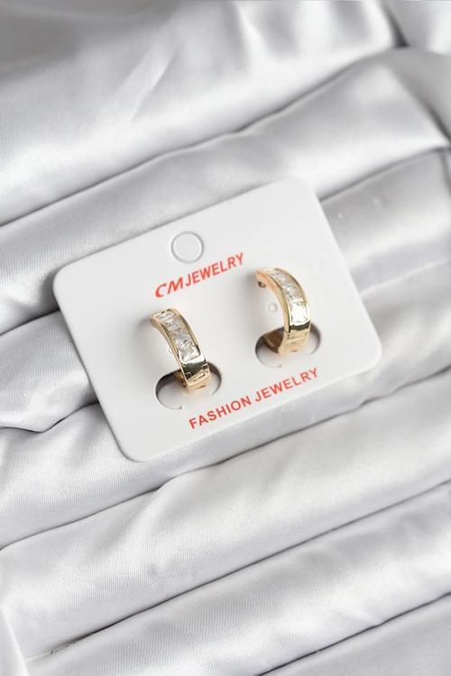 14K Gold Renk Kaplama CM Kadın Küpe