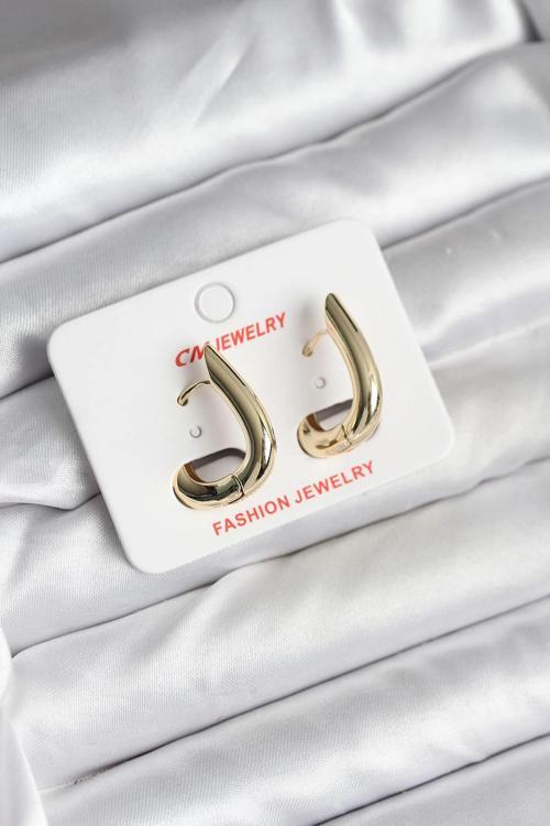 14K Gold Renk Kaplama CM Kadın Küpe