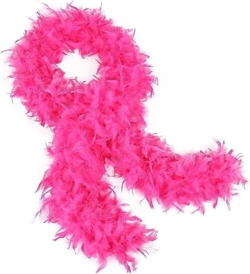 Fuşya Renk Kabarık Kalın Otriş Boa Tüy 6 Cm Genişlik 180-200 Cm Uzunluk