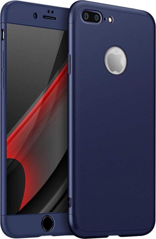 Apple iPhone 8 Plus Kılıf Double Dip 360 Protective Lacivert