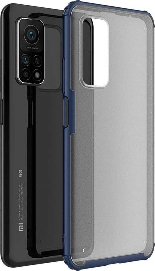 Xiaomi Mi 10T Kılıf Frosted Frame Lacivert