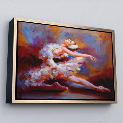 Çerçeveli Balerin Kadın Yağlıboya Görünümlü Kanvas Tablo, Sanat Evi Dedoru-5026