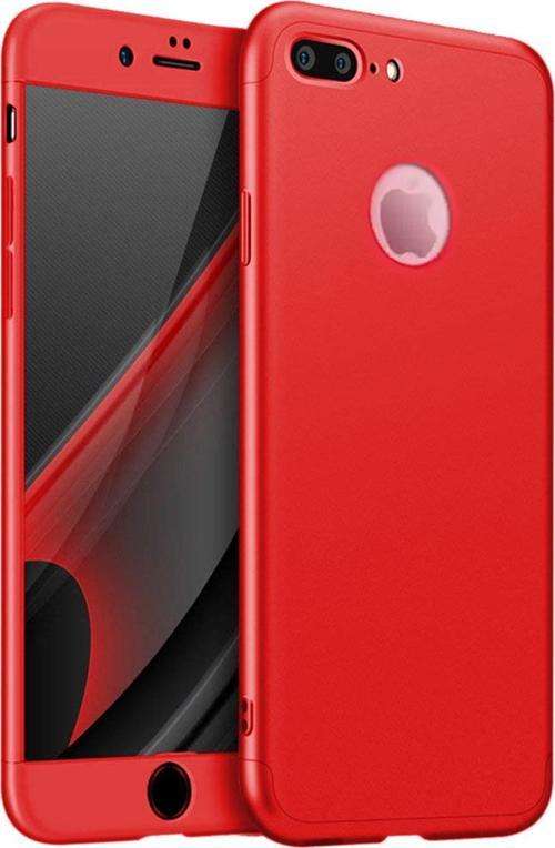 Apple iPhone 7 Plus Kılıf Double Dip 360 Protective Kırmızı