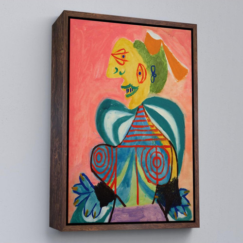 Çerçeveli Pablo Picasso - Lee Miller'In Arlesienne Rolündeki Portre Tablosu-7341