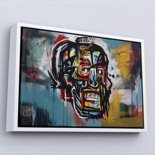 Çerçeveli Jean Michel Basquiat'İn Untitled Kafatası Tablosu-7266