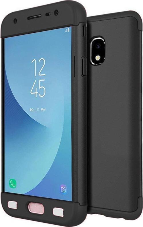 Samsung Galaxy J7 Pro Kılıf Double Dip 360 Protective Siyah