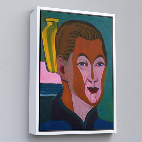 Çerçeveli Ernst Ludwig Kirchner - Ressamın Başkanı Tablosu-7406