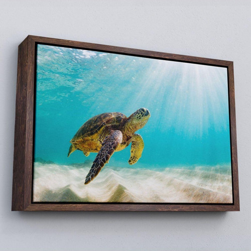 Çerçeveli Caretta Caretta Dekoratif Kanvas Tablo-1174
