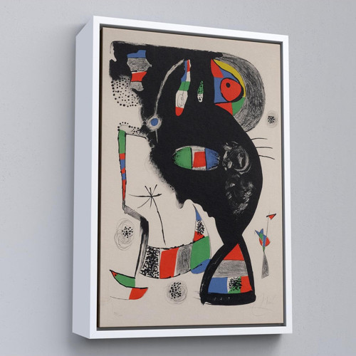 Çerçeveli Joan Miro - 42 Rue Blomet Tablo-8048