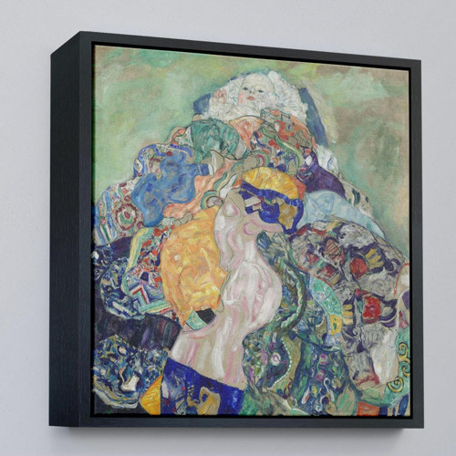 Çerçeveli Gustav Klimt Baby Cradle - Bebek Beşiği Tablosu-8313