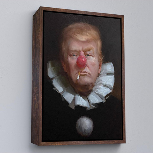 Çerçeveli Palyaço Donald Trump Tablo-7849