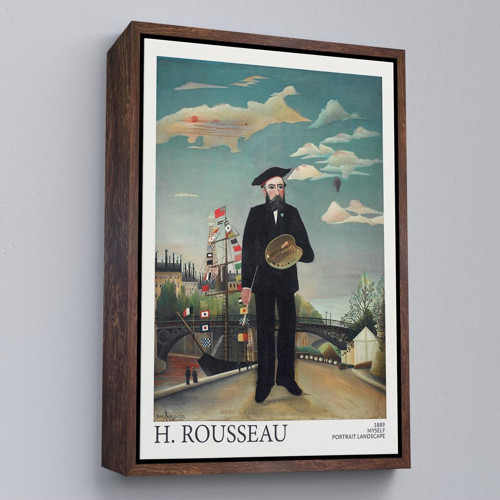 Çerçeveli Henri Rousseau Kendi Tablosu-7323