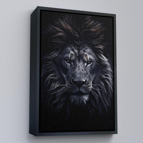 Çerçeveli Yaralı Aslan Tablosu-7912
