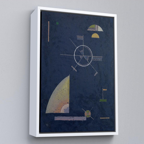Çerçeveli Wassily Kandinsky - Donuk Gri Tablosu-7489