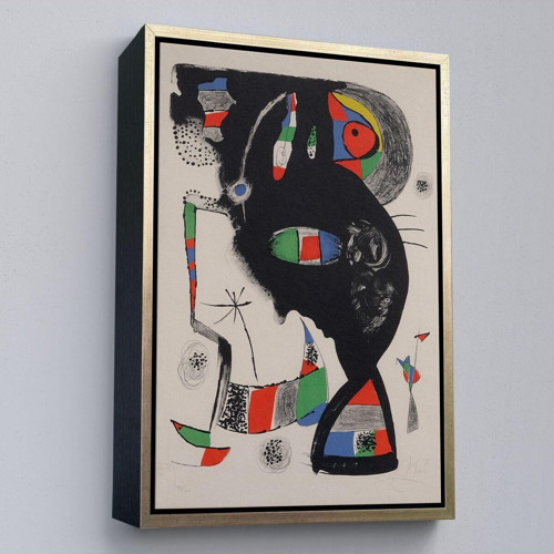 Çerçeveli Joan Miro - 42 Rue Blomet Tablo-8048