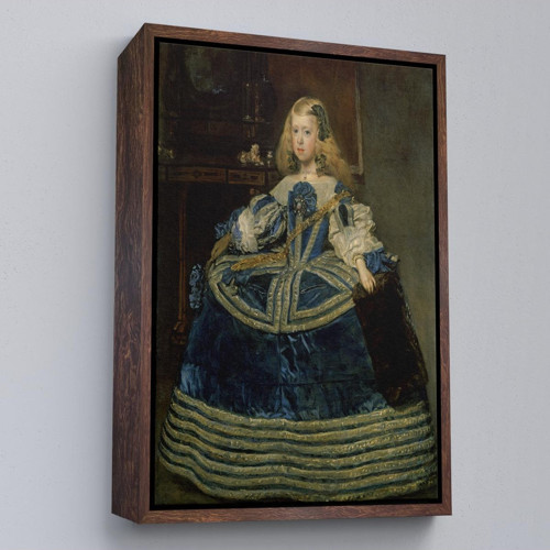 Çerçeveli Diego Velázquez - İnfanta Margarita'Nın Portre Tablo-7333