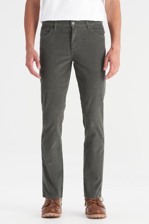 Pamuklu Slim Fit Normal Bel Dar Paça Erkek Pantolon MW12SEC 300 YEŞİL