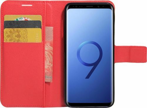 Cüzdanlı Deri Samsung Galaxy S9 Plus Kılıf Kırmızı