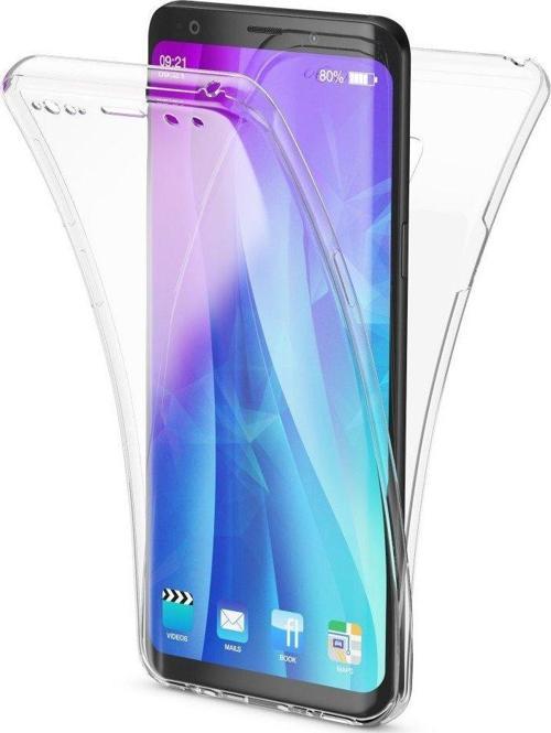 Samsung Galaxy S9 Plus Kılıf 6 tarafı tam full koruma 360 Clear Soft Şeffaf
