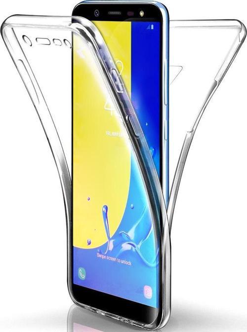 Samsung Galaxy J6 Kılıf 6 tarafı tam full koruma 360 Clear Soft Şeffaf