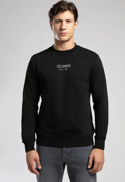 Pamuklu Regular Fit Logolu Bisiklet Yaka Erkek Sweat 261 LCM 241040 8101 SİYAH