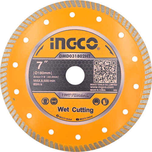 Ingco DMD031802HT 180x22.2mm Ultra İnce Elmas Seramik Kesme Diski Islak/Kuru