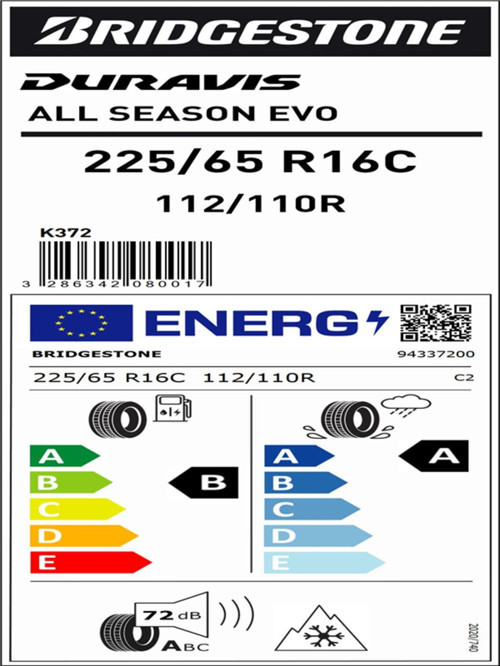 225/65R16C 112/110R M+S SFM DURAVIS ALL SEASON EVOEV HAFİF TİCARİ 4MEVSİM LASTİĞİ (ÜRETİM YILI:2025)