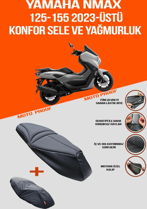 YAMAHA NMAX (2023 - ÜSTÜ) Konfor Sele Ve Yağmurluk Kılıf