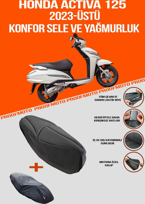 HONDA Activa (2023 & ÜSTÜ) Konfor Sele Ve Yağmurluk Kılıf