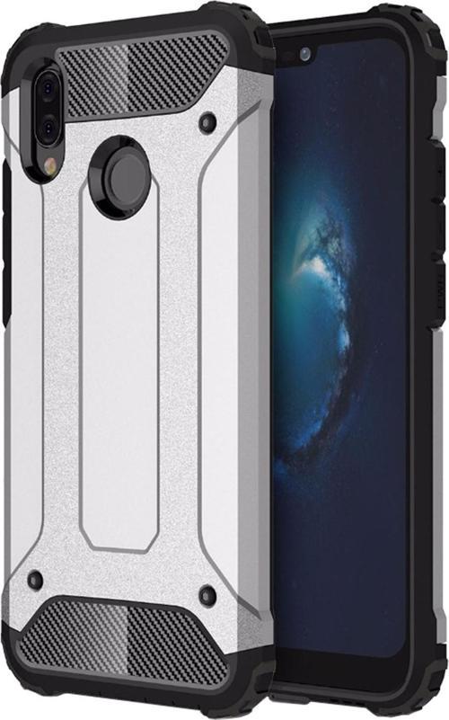 Huawei P20 Lite Kılıf Rugged Armor Gümüş